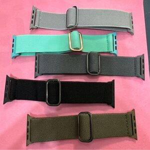 Smartwatch Band Set - Black, Gray, Green, Olive, Teal